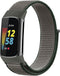 imoshion Nylon bandje - Geschikt voor Fitbit Charge 6, Charge 5 - Donkergrijs - L