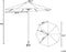 Beliani TOSCANA - Parasol - Beige - Kunststof