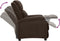vidaXL Fauteuil verstelbaar stof donkerbruin