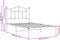 vidaXL - Bedframe - met - hoofdbord - metaal - wit - 100x190 - cm