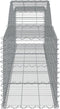 vidaXL - Schanskorven - 7 - st - gewelfd - 400x50x60/80 - cm - gegalvaniseerd - ijzer