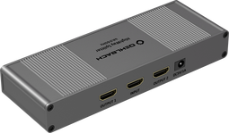 Oehlbach Highway HDMI splitter 1:2 - verliesvrije audio- & video-signaaloverdracht - 4K Ultra HD 60Hz - metallic bruin