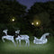 vidaXL - Kerstdecoratie - rendieren - en - slee - 60 - LED's - wit