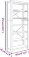 vidaXL - Boekenkast - met - 6 - schappen - 80x30x170 - cm - massief - acaciahout