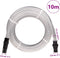 vidaXL - Zuigslang - met - PVC - koppelingen - 1,1'' - 10 - m - PVC - transparant