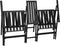 vidaXL - Tuinbank - 2-zits - inklapbaar - 137 - cm - staal - zwart