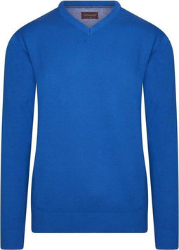 Cappuccino Italia - Heren Truien Pullover Royal - Blauw - Maat XXL