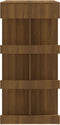 vidaXL - Bartafel - met - opbergrek - 100x50x101,5 - cm - bewerkt - hout - bruin - eiken