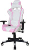Gamestoel Thomas - bureaustoel racing gaming - ergonomisch - wit roze
