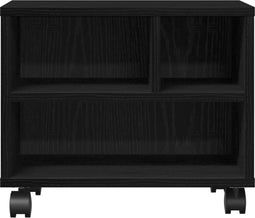 vidaXL - Printerstand - met - Wielen - Zwart - Eiken - 41x32x34,5 - cm