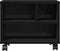 vidaXL - Printerstand - met - Wielen - Zwart - Eiken - 41x32x34,5 - cm