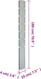 vidaXL - Schanskorfpaal - 180 - cm - gegalvaniseerd - staal - zilverkleurig