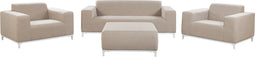 Loungeset met tafel 5-zitter ROVIGO Beige