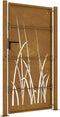 vidaXL - Poort - 105x205 - cm - grasontwerp - cortenstaal
