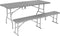 Inklapbare cateringbank - grijs - 183x28x43cm