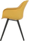 Hartman Sophie Studio dining armstoel - Curry Yellow - Carbon Black poot