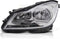 Koplamp links - voor Mercedes W204 2011-2014 sedan/kombi - TYC - chroom
