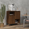 vidaXL - Dressoir - 60x35x70 - cm - bewerkt - hout - bruin - eikenkleur
