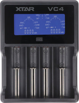 Panasonic 18650 Li-ionbatterij en 4-weg Li-ion snellader