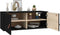 vidaXL - Wandkast - 80x30x30 cm - massief grenenhout - zwart