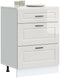 vidaXL - Keuken - onderkast - Porto - bewerkt - hout - hoogglans - wit