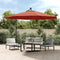 vidaXL - Zweefparasol - met - LED-verlichting - 350 - cm - terracottakleurig