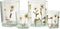J-Line windlicht Bloem Madeliefje - glas - mix - 2 stuks