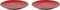 Palmer Bord Lava 21.5 cm Bruin Rood Stoneware 2 stuks