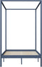 vidaXL - Hemelbedframe - massief - grenenhout - grijs - 120x200 - cm