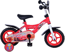 Volare Disney Cars Kinderfiets - Jongens - 10 inch - Rood - Inclusief zijwieltjes