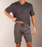 Schiesser Heren Shortama - Korte broek - V-hals - Antraciet - Maat S
