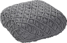 BERRECHID - Vloerkussen - Grijs - 50 x cm - Katoen