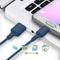 Ecologische Kabel Micro-USB Intensiteit 2.1A 2m Recyclebaar Just Green blauw