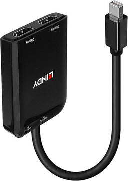 LINDY 38432 - Mini-DisplayPort naar 2-poorts HDMI MST-hub - 3840x2160@60Hz - Zwart