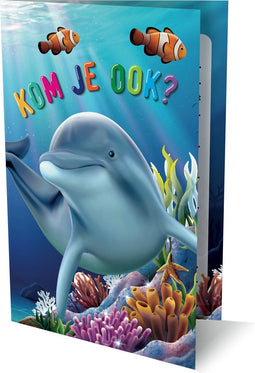 Uitnodigingen Dolfijn 2 PK 933 - set van 6
