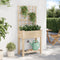 vidaXL - Tuinbak - met - Trellis - en - Plank - 71x37x152 - cm - Massief - Vurenhout
