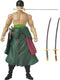 Anime Heroes-figuur - BANDAI - One Piece Zoro Style 3 zwaarden 17 cm - 16 scharnierpunten