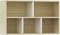 vidaXL - Boekenkast/dressoir - 50x25x80 - cm - bewerkt - hout - wit - en - eikenkleur