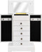 vidaXL - Sieradenkastje - met - spiegel - 25x13,5x34 - cm - MDF