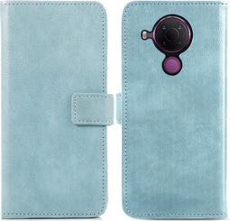 iMoshion Hoesje Geschikt voor Nokia 5.4 Hoesje Met Pasjeshouder - iMoshion Luxe Bookcase - Lichtblauw