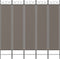 vidaXL - Kamerscherm - met - 5 - panelen - 300x200 - cm - stof - antracietkleurig