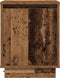 vidaXL - Nachtkastje - met - LED-verlichting - - - Oud - Hout - 39x34,5x50 - cm