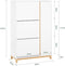 SoBuy FSR189-WN - Schoenenkast - 3 Kleppen en Deur - Wit