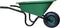 Kunststof speelgoed kruiwagen groen 60 cm voor kinderen - Buitenspeelgoed - Kindertuingereedschap