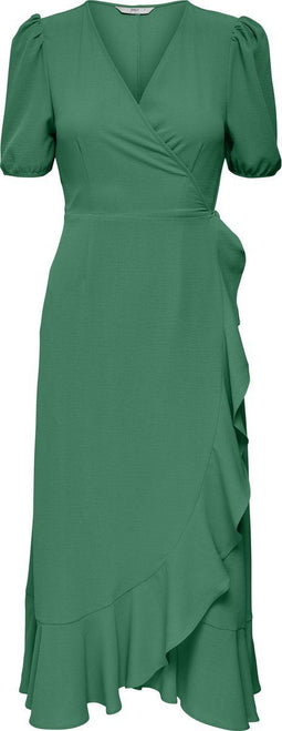 ONLY ONLMETTE SS WRAP MIDI DRESS - Overslag jurk - Strikdetail - M