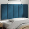 vidaXL - Hoofdbordkussen - 100 - cm - fluweel - blauw