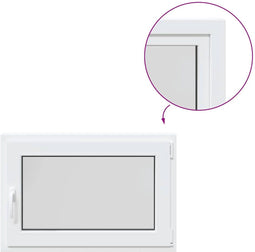 vidaXL - Kelderraam - "RISOR" - 90x70 - cm - draai-kiep - DIN - rechts - wit