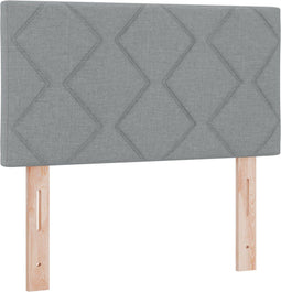 vidaXL - Hoofdbord - met - Diamond - Blokken - Ontwerp - Lichtgrijs - 80 - cm - Stof
