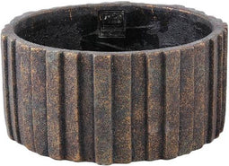 PTMD Bloempot Yaran - 25x25x10 cm - Cement - Zwart