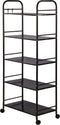 Keukentrolley Zwart op wieltjes - Keukenrek - 5 laags - Keuken Organizer Keukenkast - 32 x 59.5 x 133 cm